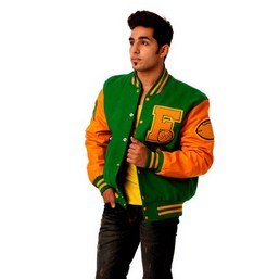 solid green jacket, old gold latterman jacket, custom classic latterman jacket