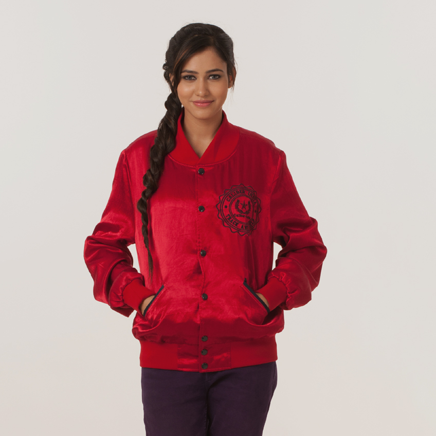 Satin varsity jacket